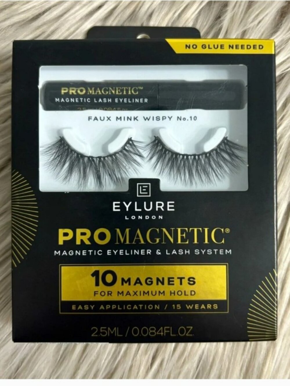 EYLURE LONDON PRO MAGNETIC Eyeliner & Lash System - Faux Mink Wispy No. 10 - NEW